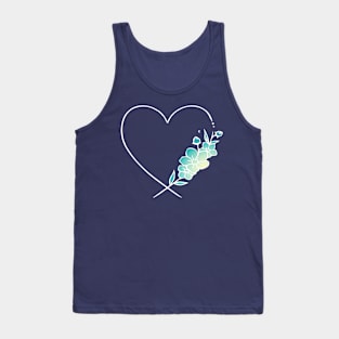 Heart with flowers Tank Top